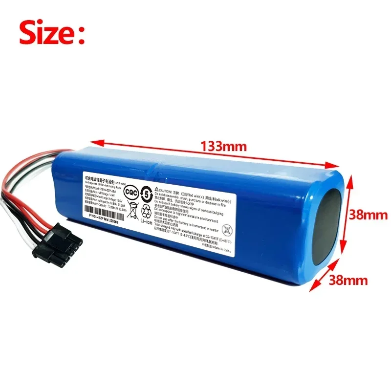 Original MJSTS1 Replacement Battery for Xiaomi Mijia Mop 2 Pro Robot Vacuum Cleaner Spare Parts Charging Battery Accessories