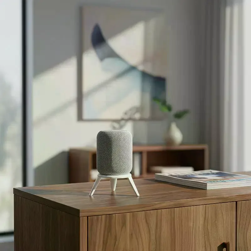 HomePod Mini Speaker Holder Base Durable Plastic Stand Tripod Frame Non-slip Mount for Kitchen Countertop