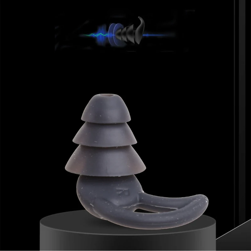 E9LB 1 Paar 3-Schicht-Silikon-Ohrstöpsel In-Ear-Fit-Ohrstöpsel zur Geräuschreduzierung für Kinder und Erwachsene