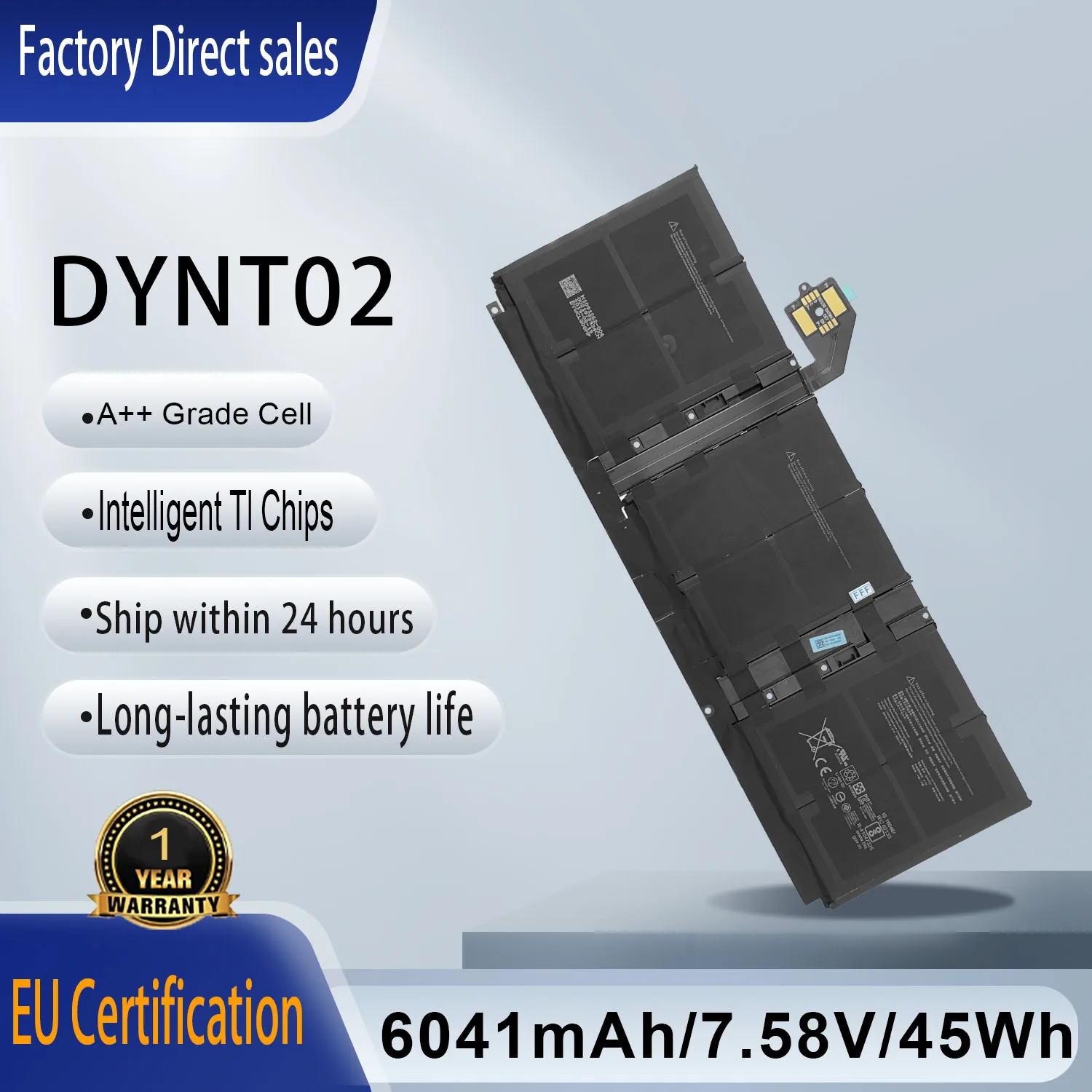 Nueva batería de tableta DYNT02 G3HTA052H para Microsoft Surface Laptop 3 Gen 13,5 "Base de teclado 1867 1868 15 Core i5-1035G7 G3HTA053H