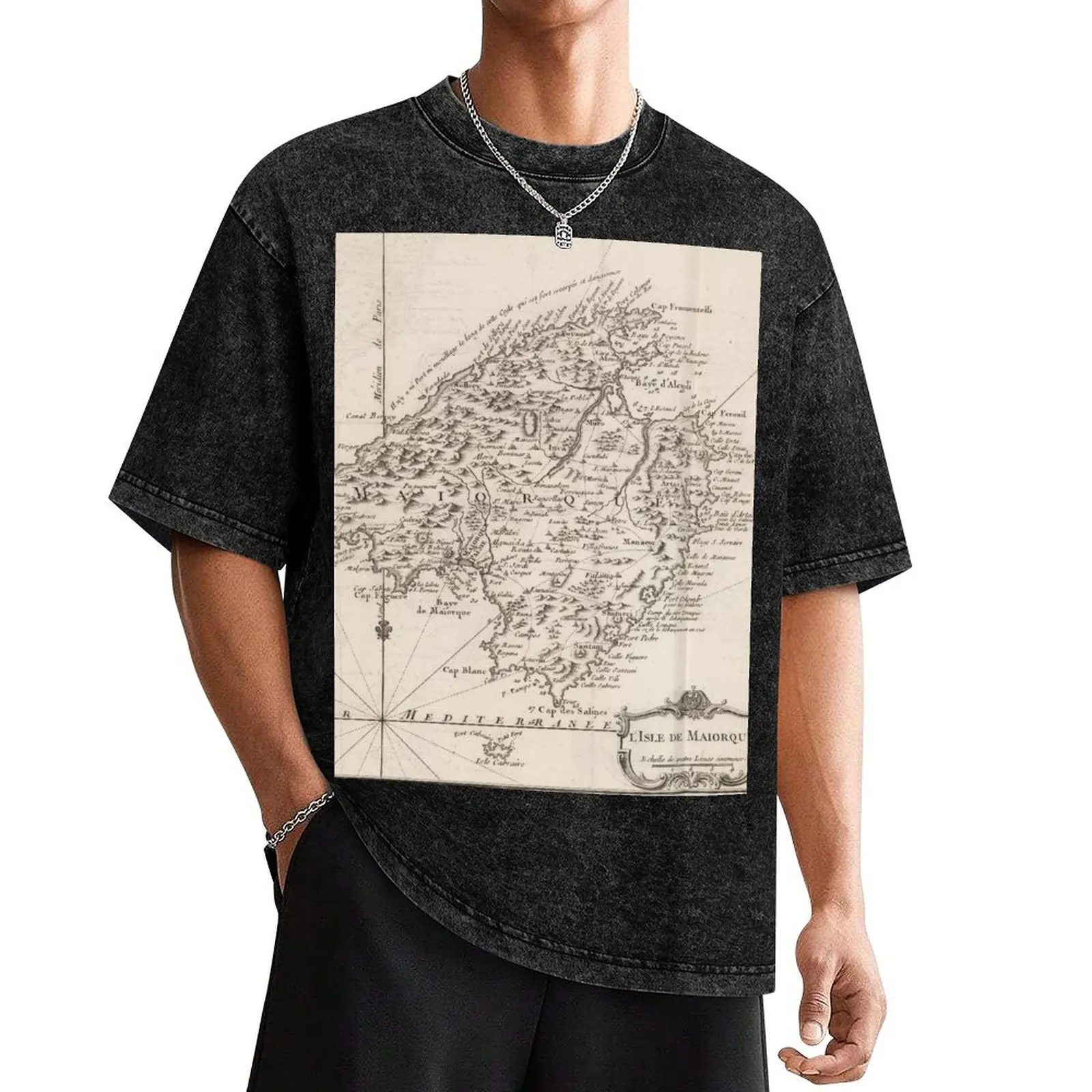 

Vintage Mallorca Spain Map (1764) T-Shirt luxury designer funny shirt cotton man t shirt anime compression shirt men