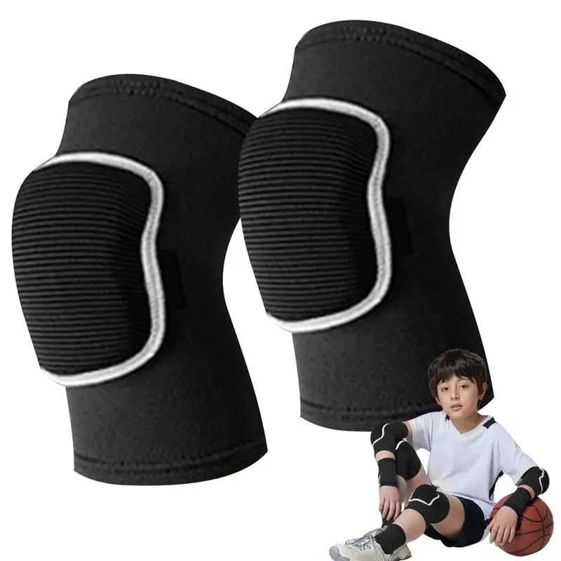 

Kids Knee Pads Soft 2pcs Kids Knee Pads Breathable Pads With Anti Slip Design Soft Sponge Padding Stretchy Cotton For 4-18 Years