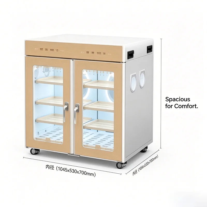 EUR PET 350L Stocked Luxury Modern Antibacterial Stainless Steel Eco-Friendly Multi-Function  Pet Dryer Cabin Pet Grooming