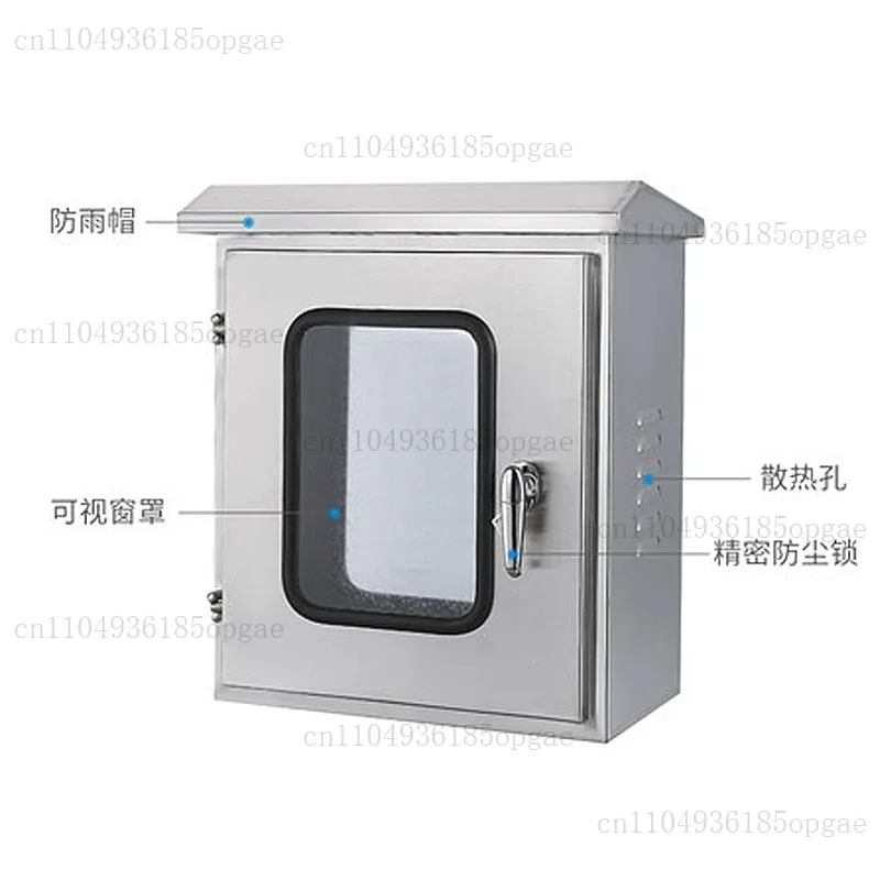 Double-Layered 304 Stainless Steel Distribution Box, Outdoor Rainproof Waterproof Electrical Control 201 Monitoring Instrument