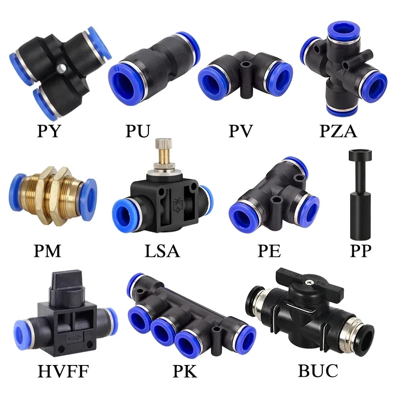 Pneumatic Quick Plug Quick Connector SA4/6/8/10 Pipe Type One-way Throttle Valve Trachea Connector