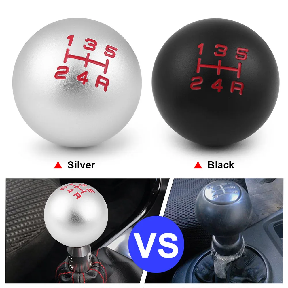 Racing 5 SPEED M10*1.5 Gear Shift Knob Car Ball Shape Shifting head Classic Aluminium gear head For Honda models