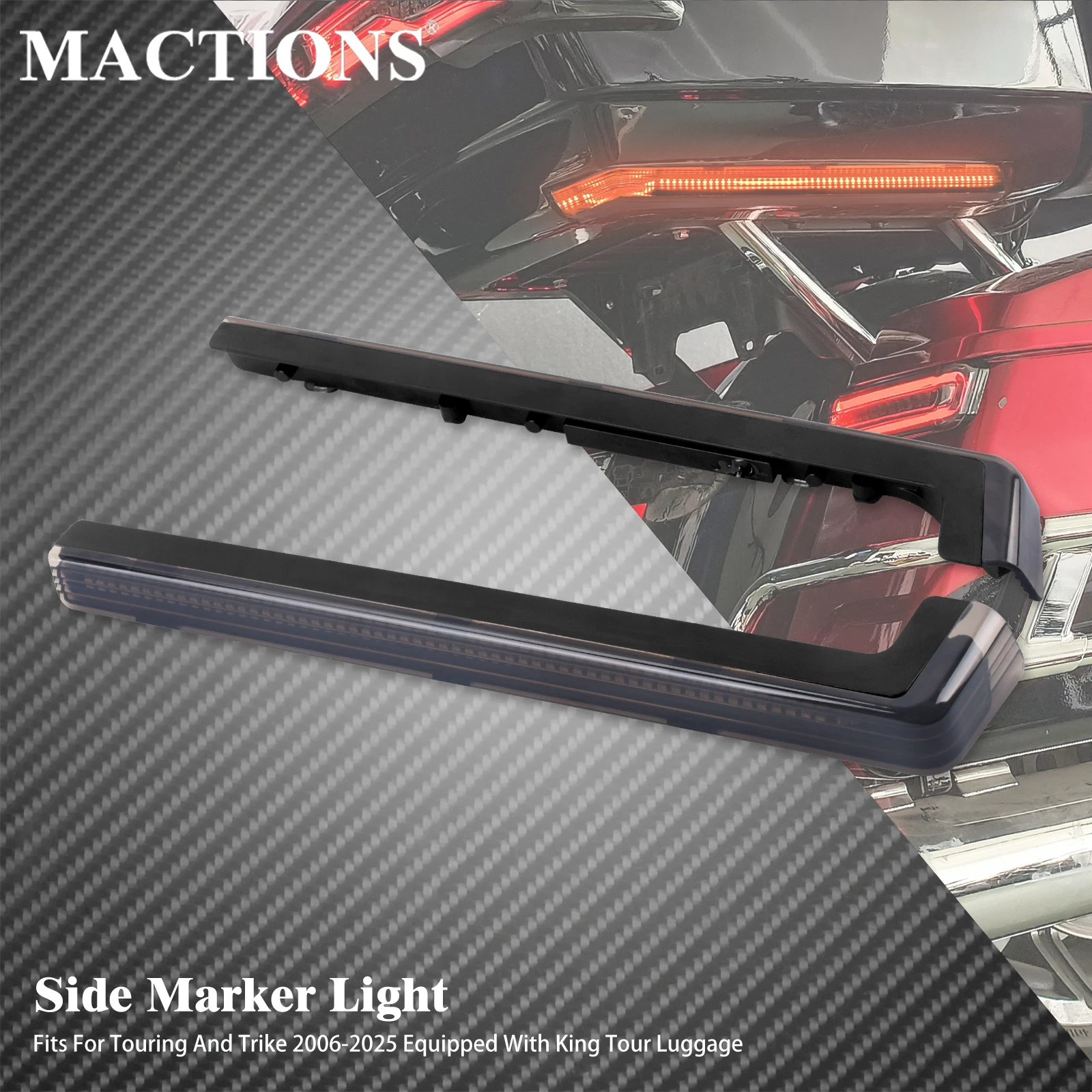 

Motorcycle Side Marker Light Tour Luggage LED Turn Signal Accent Side Panel Lamp For Harley Touring Road Electra Glide 2006-Up