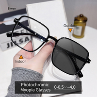 Photochromic Myopia Glasses Women Men Anti-blue Light Discolored Myopic Eyeglasses Unisex Nearsighted Eyewear 0-0.5-1...-4.0