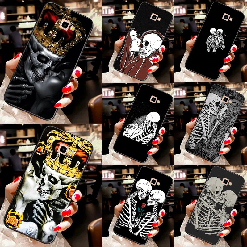 Skeleton Skull Kiss For Samsung J3 J5 J7 J510 J310 J330 J710 J730 2016 2017 J4 J6 Plus A6 A8 A9 J8 2018 Case