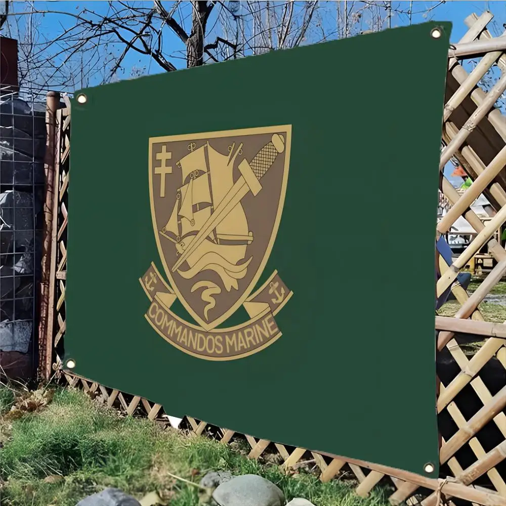 Military Special Forces Commandos Marine Flags Daily four ring borderless design indoor outdoor decor easy hang install