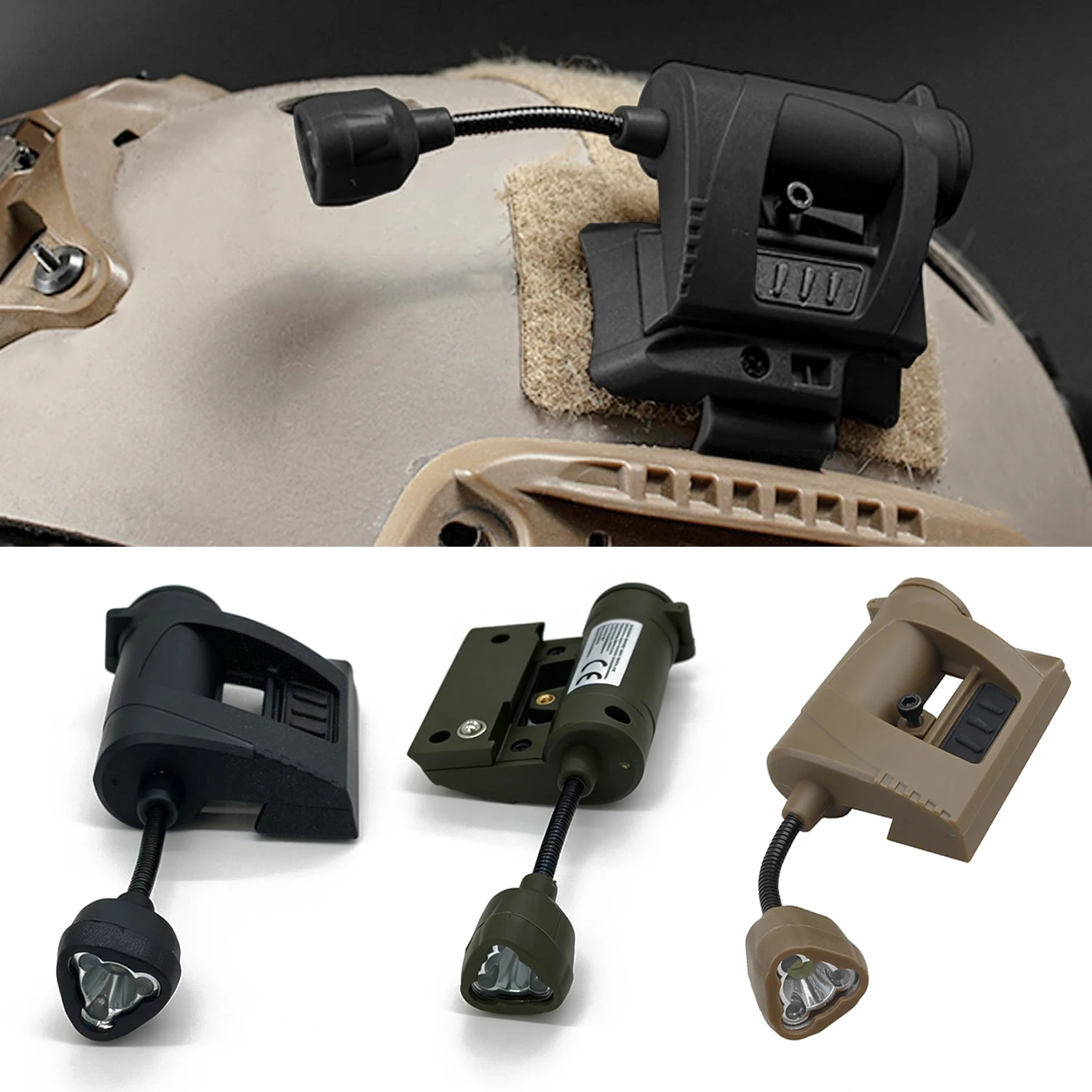 Tactical 3 Mode Led Flashlight Charge Led Helmet Light Outdoor Night Lighting Military Laser Hunting And Fishing Light