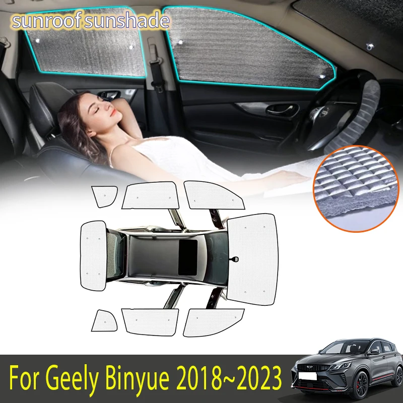 For Geely Binyue Coolray SX11 2018~2023 2022 Car Accessories Sun Shade Sunshade Windshield Side Window Privacy Shading Auto Part