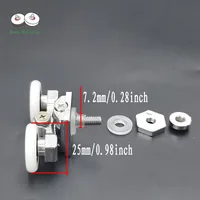 4pcs Shower Door Runner, Bathroom Pulley Diameter 23mm 25mm, Main Body Zinc Alloy Material, Sliding Door Wheel, Door Accessories 6