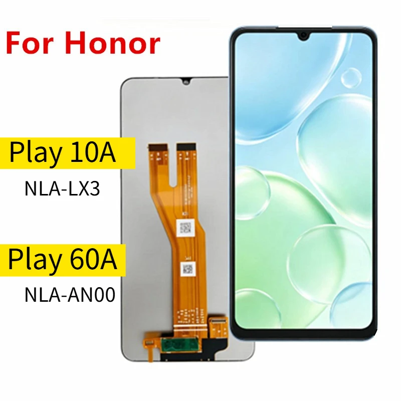 Дисплей LCD NLA-LX3 с сенсорным экраном и модулем диджитайзера для Honor Play 10A, замена LCD для Honor Play 60A NLA-AN00.