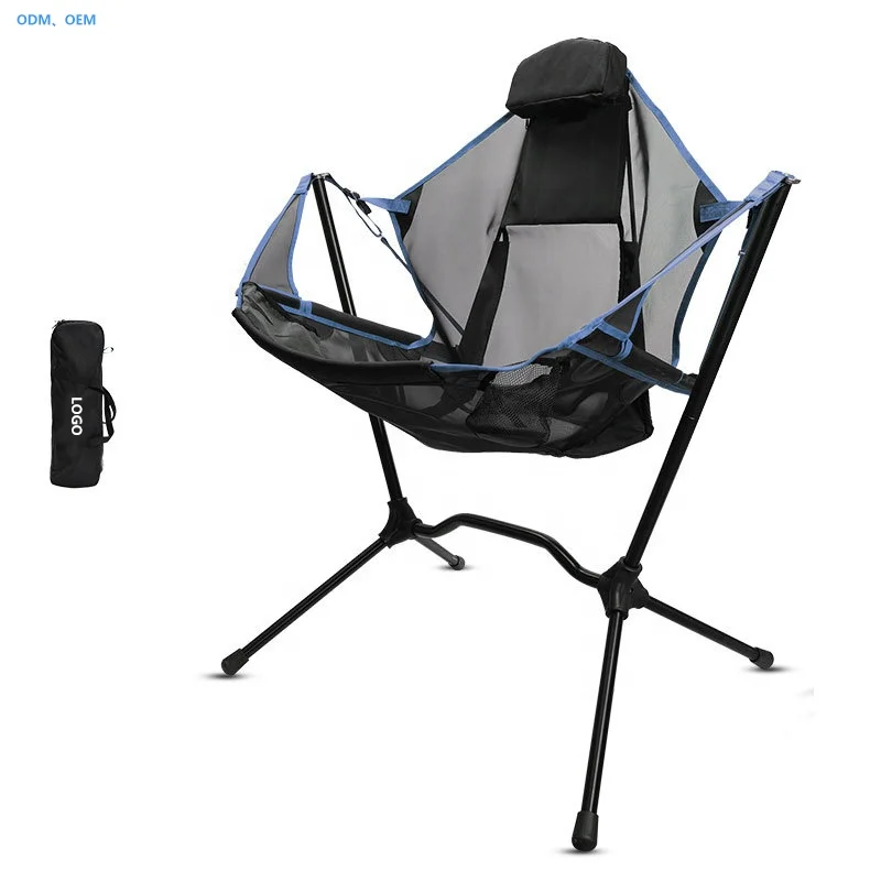 

KONO 2023 New Arrival Swing Garden Folding Chair Outdoor Light Camping Portable Rocking Chair For Fishing And Hiking