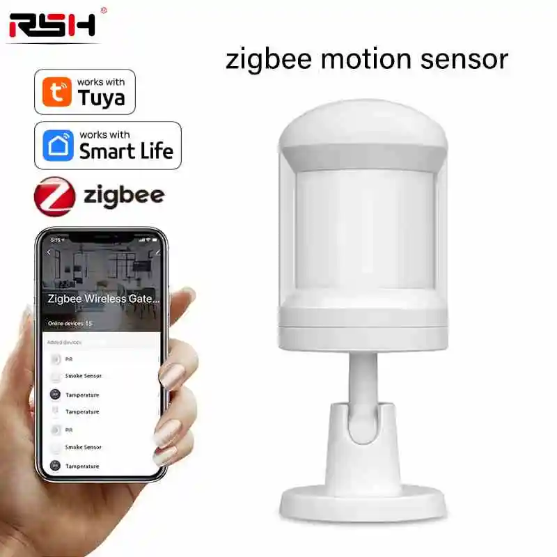 Zigbee Smart PIR Motion Detector Sensor Tuya Home Security Protection Wireless Movement Alarm Works with Alexa Google Home