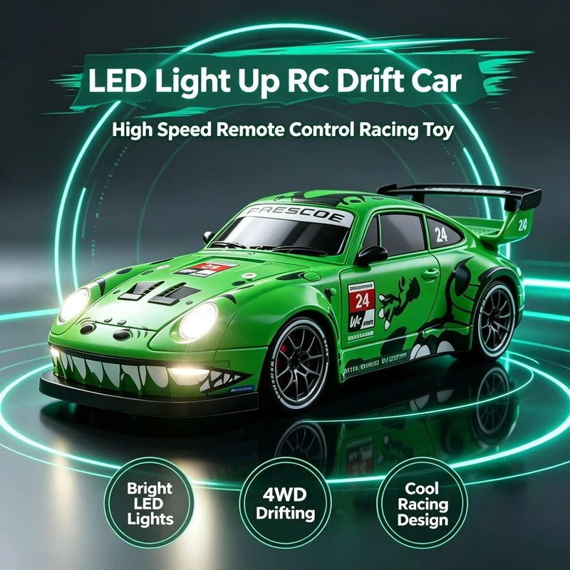 Rc Drift Car 1 24 Scale 4Wd - Coche de carreras a control remoto