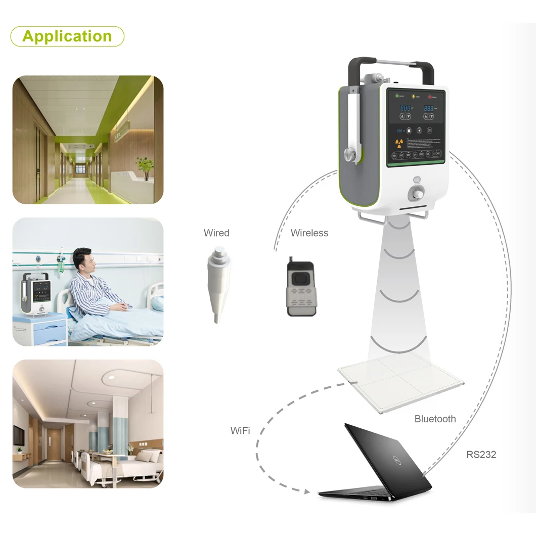 Hospital Equipment Portable High Frequency 5kW 100mA Touch Screen X-ray Machine