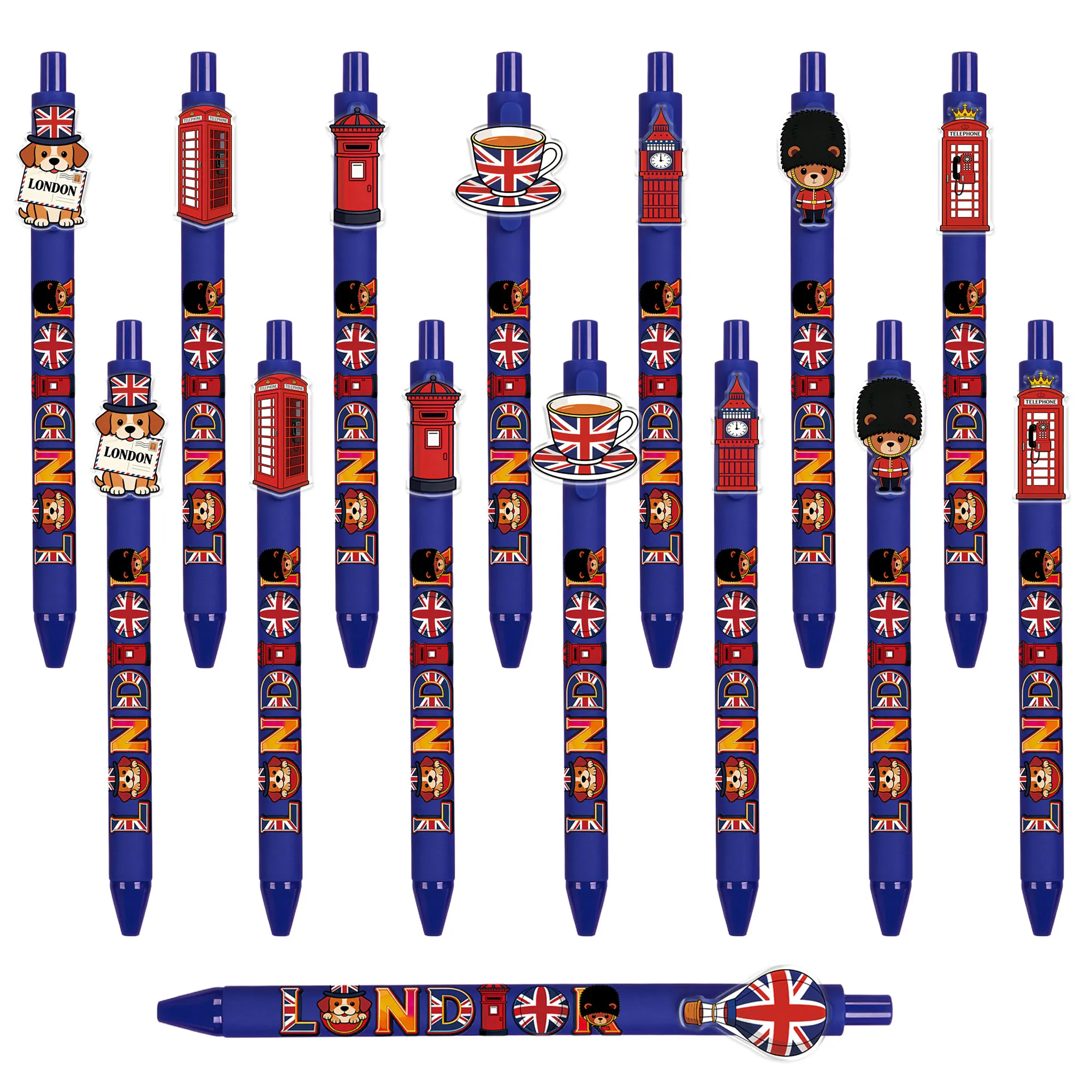 

8 шт./15 шт. шариковых ручек в английском винтажном стиле с узором — идеально подходят для ежедневного письма, подписания документов и других целей.