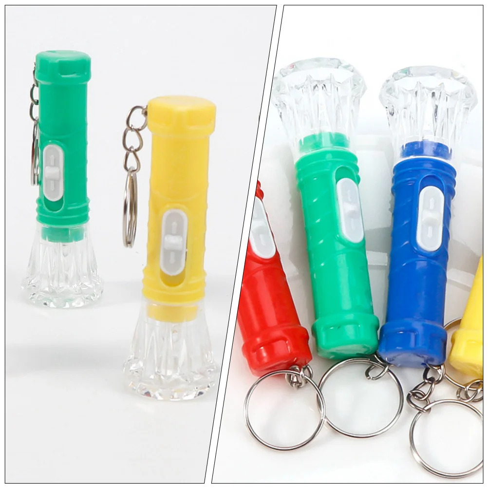 20 Uds linterna llavero Mini colgante brillante herramienta para colgar decoración de tamaño pequeño antorcha de plástico portátil