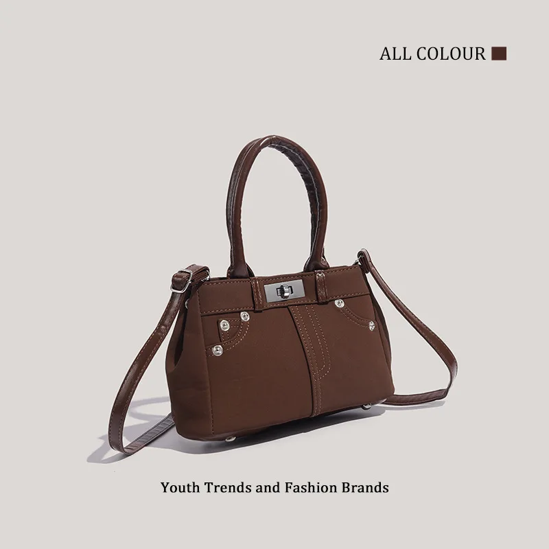 

Hot Selling Autumn/winter Vintage Handbag Niche Versatile Frosted Texture Diagonal Cross Simple Single Shoulder Crossbody Bags