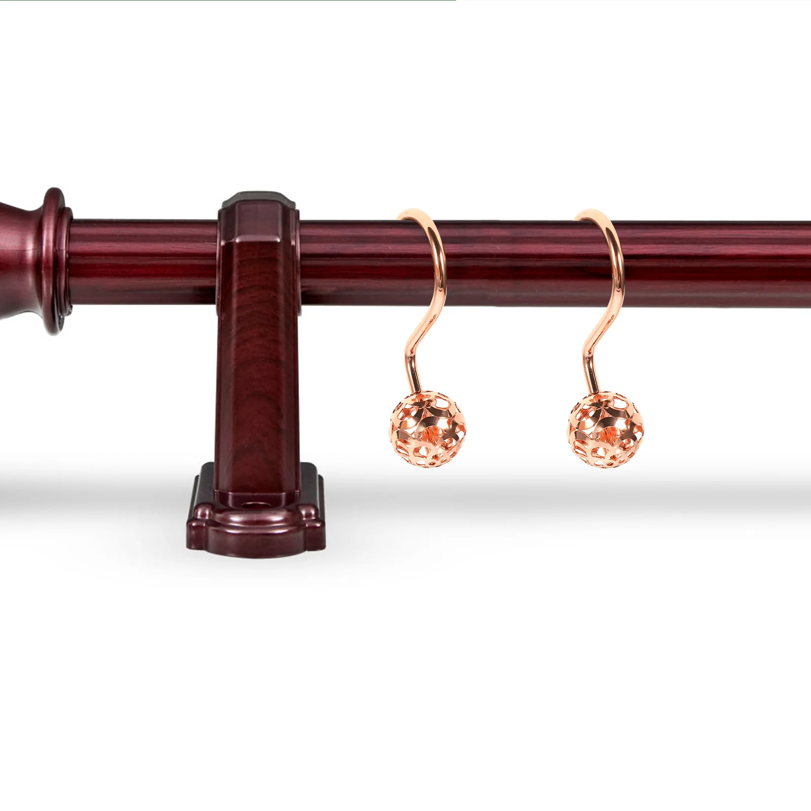 

12pcs Shower Hooks Metal Hanging Rustproof Smooth Glide Shower Curtain Rings Bathroom Home Semicircle Rings