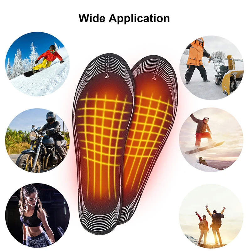 USB Heated Shoe Insoles Electric Foot Warming Pad Feet Warmer Sock Pad Winter Outdoor Sports Heating Insole Winter Warm Cushion