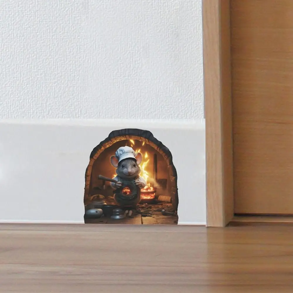 

Multiple Styles Cartoon Little Rat Hole Sticker Cute Mini Mouse Hole Wall Stickers Mouse Hole DIY 3D Rat Wall Decal Kids Room
