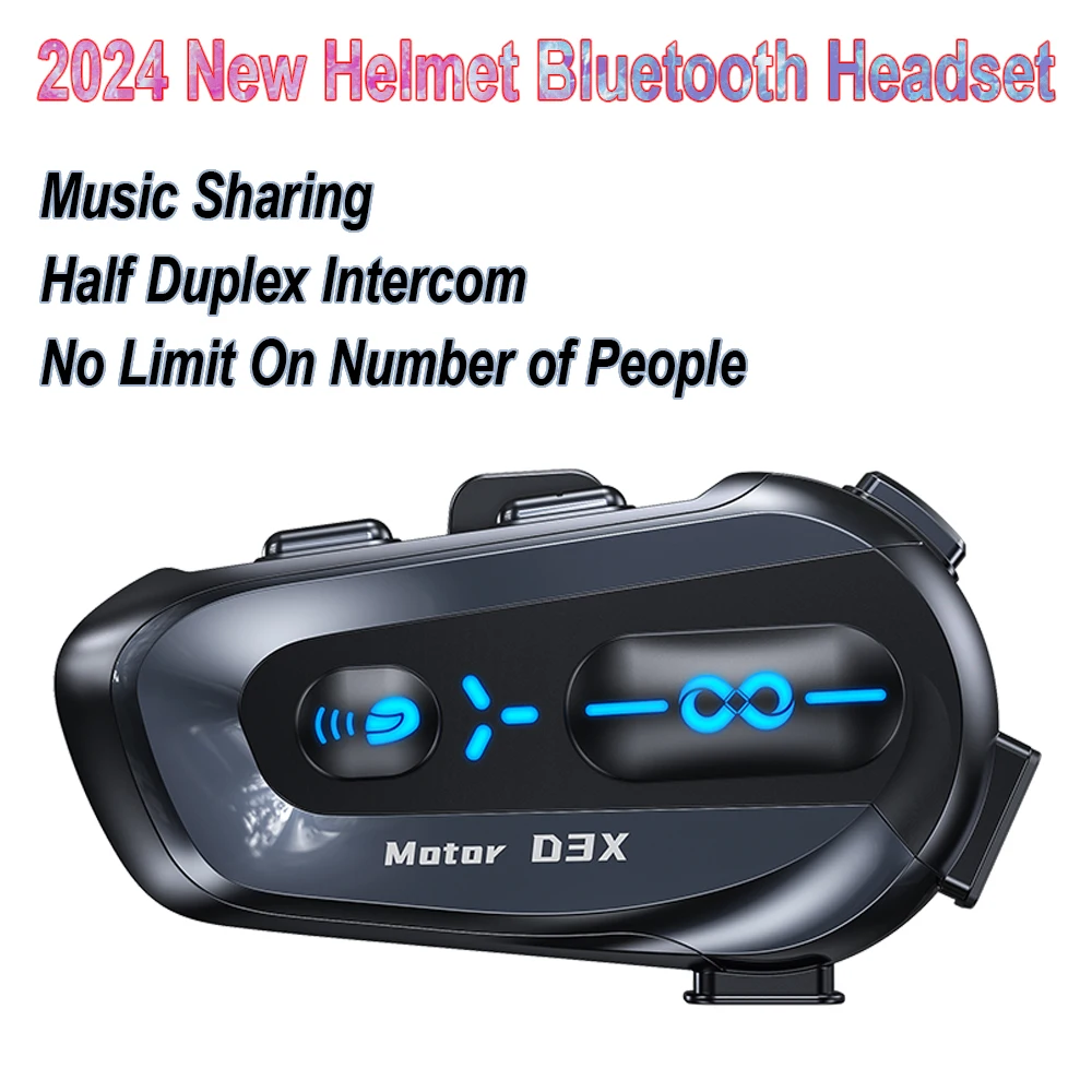 Motorcycle Helmet Bluetooth Headset Unlimited Number of People Music Sharing Communication Helmet Bluetooth Headset 600 Meters