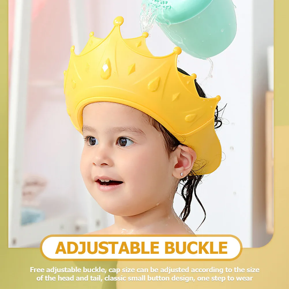 

2Pcs Baby Shower Caps Waterproof Tpe Material Shampoo Hat for Newborn Hair Washing Bath Visor Cap Kids Bathing Hair Trimming Use