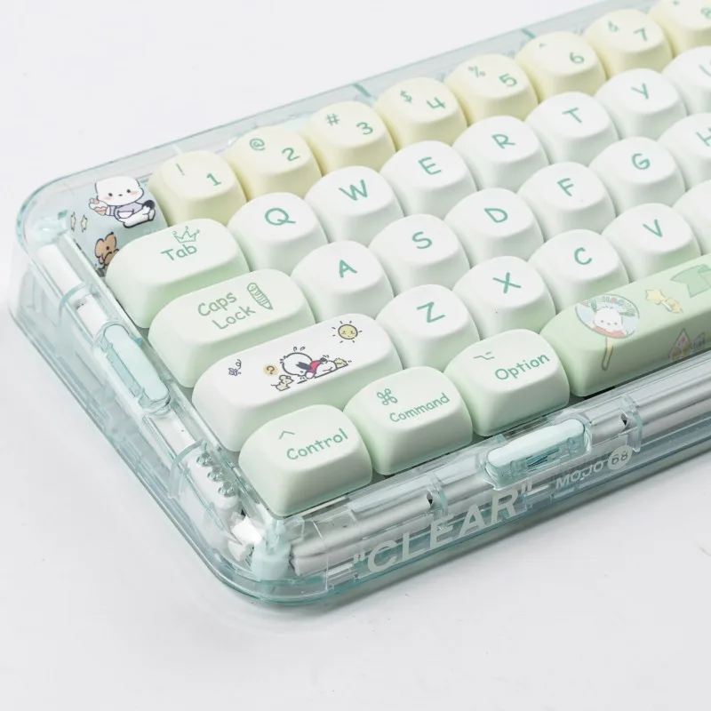 MINISO Sanrio Anime Kawaii Pochacco Keycaps Cartoon Style Mechanical Keyboard Key Caps Cute PBT Key Caps Keyboard Accessories