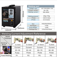 SUNKKO 2.8KW 737G Spot Welding Machine for 18650 Batteries Nickel Strip Connection Battery Spot Welder High Power W/ Welding Pen