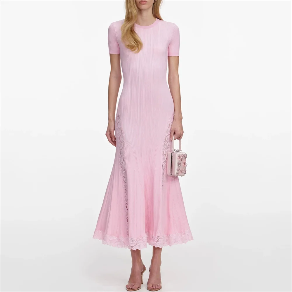 

2026 Summer Women's Fashion: Elegant Maxi Dress — Lace, Stretch, Cutout Bodice | Y2K-Inspired New Party Bodycon Dress bra