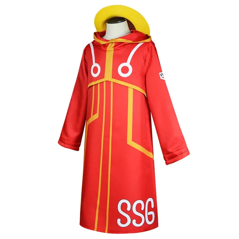 

Adult Luffy Cosplay Costume Coat Gloves Men Male Roleplay Outfits Hat Earmuffs Halloween Carnival Party Disguise Suit fg14,5h