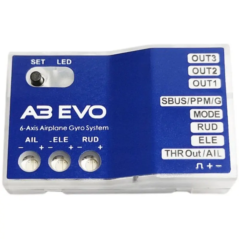 ABMF-تثبيط و6 محاور الدوران A3 EVO موازن وحدة تحكم في الطيران يدعم استقبال PPM لطائرة الطائرات ذات الجناح الطائر RC