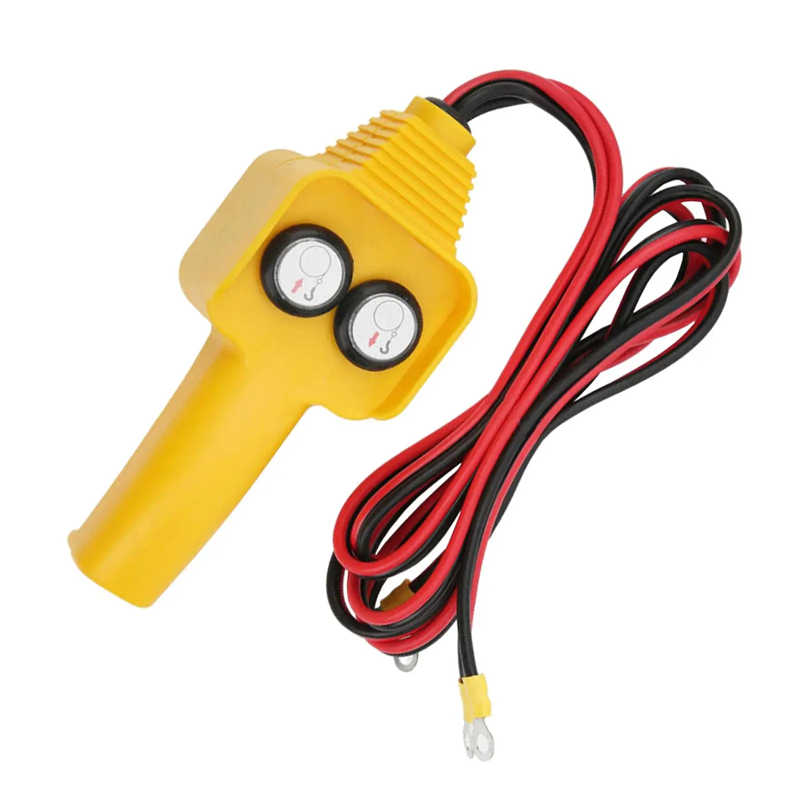 Electric Winch Hand Control Assembly Yellow Plastic Remote Handle for 12v 24v Wired Winches Portable Winch Equipment