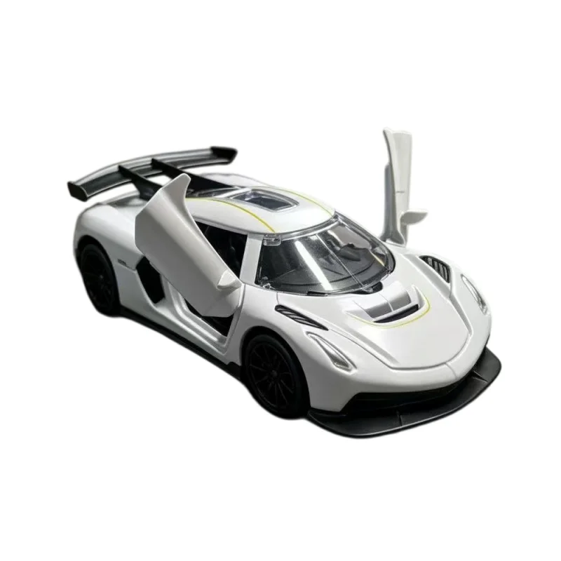 Bagged1/36 Cool Alloy Sports Car Model with Spoiler, Openable Doors, Static Die-cast Model, Desktop Ornament & Gift