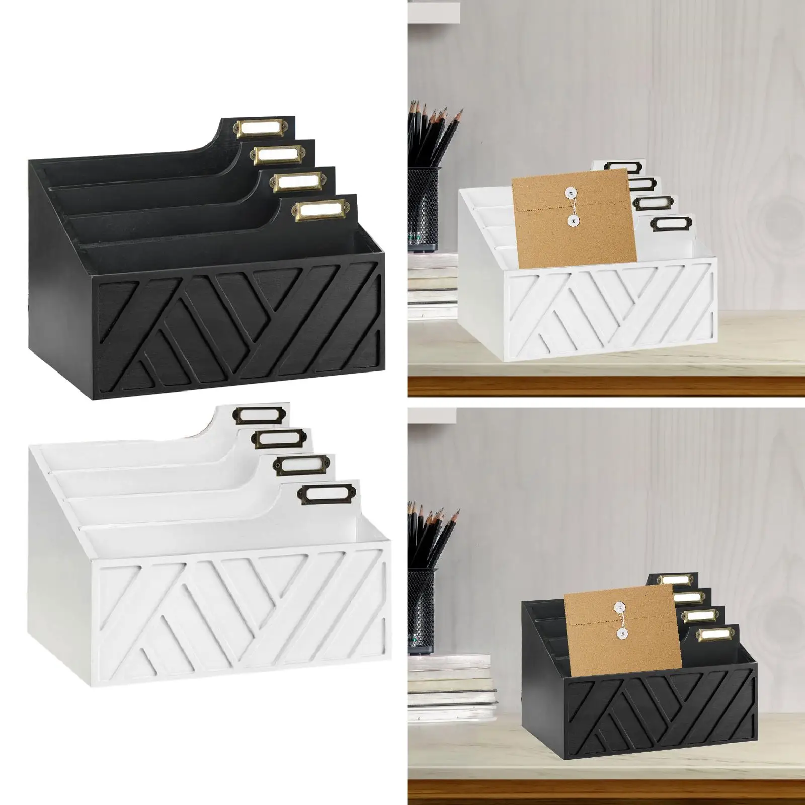 Mail Organizer Countertop File Sorter Organizer Organization Modern Letter