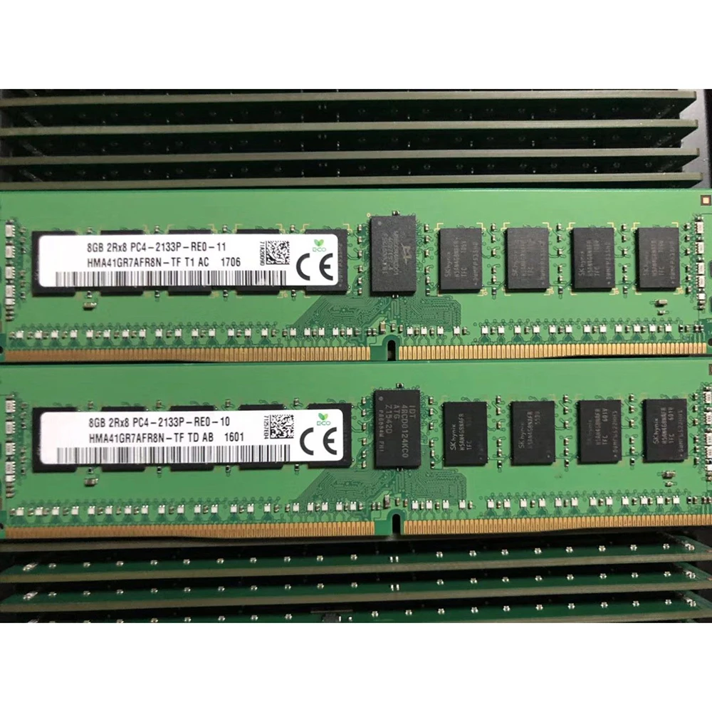 1 Pcs 8G 8GB RAM 2RX8 PC4-2133P REG ECC DDR4 2133 RECC RAM For SK Hynix Memory