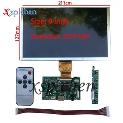 9 inch1024*600 HD Screen Display LCD TFT Monitor with Remote Driver Control Board HDMI for computer Orange Raspberry Pi 2 3 4