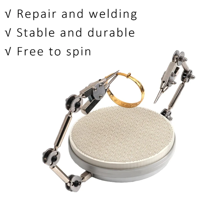 1PCS Welding Clamp / Ceramic Honeycomb Soldering Block for Jewelry Making Rotating Turntable Soldering Pan Accessories