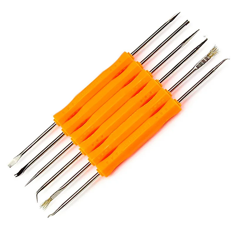 6pcs/Set Crowbar Desoldering Tool Circuit Board Repair Removing Components PCB Cleaning Auxiliary Welding Tool