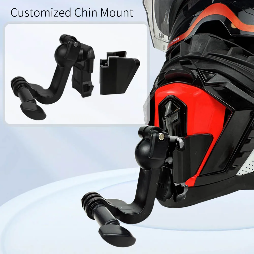 LS2 Helmet Customized MX701 436 FF370 352 800 801 802 805 811 903 Chin Mount for for GoPro Hero10 Insta360 X2 3 DJI Accessories