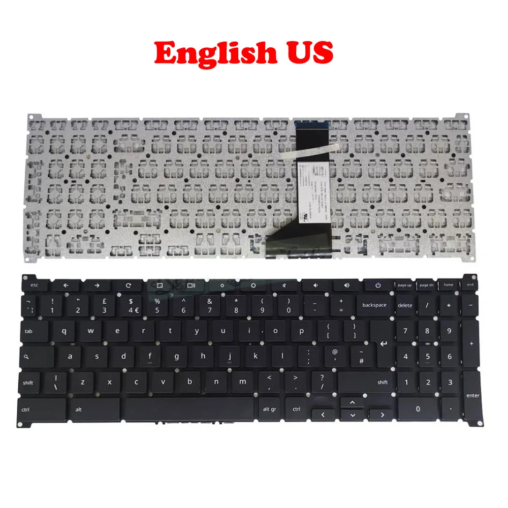 Laptop-Tastatur für ACER für Chromebook 315 CB315-3H CB315-3HT CB315-4H N21Q9 CB315-4HT Englisch US Schwarz Neu
