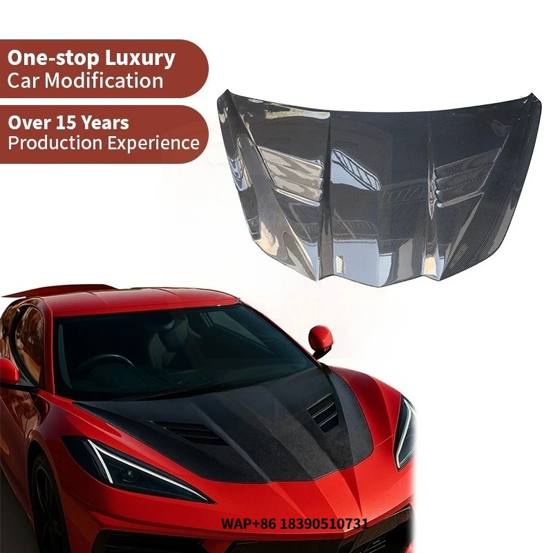 

For Corvette C8 Z06 2020-2024 JC Style Carbon Fiber Engine Cover Hood