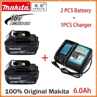 100% Original Makita 6.0Ah 18V Li-ion Battery Charger DC18RF BL1840 BL1830 BL1430BL1440 DC18RC Charging Tool With USB Port