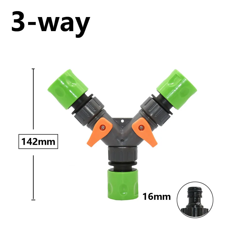 3/4 Inch 2/4-Way Garden Hose Splitter Garden Tap Y-Type Watering Connector Distributor for Outdoor Faucet