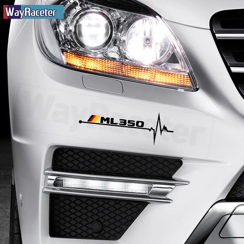 2 قطعة عاكس الفينيل ملصق شعار ألمانيا نافذة ملصق لمرسيدس بنز ML M الفئة W163 W164 W166 ML63 ML320 ML55 ML350