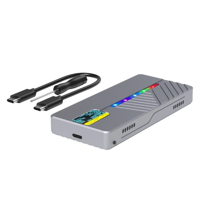 

USB 3.2 M.2 NVMe SSD-корпус USB3.2 10 Гбит/с Высокоскоростной с мониторингом температуры в реальном времени Корпус из для