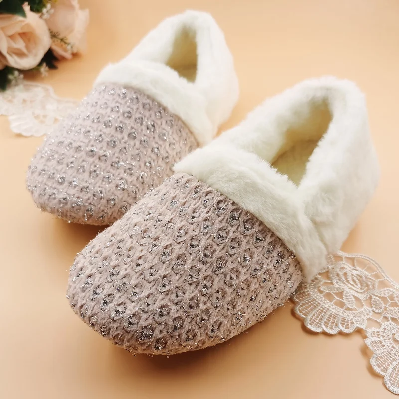 Lady Home Slipper Soft Anti Slip Warm Indoor Bedroom Floor Shoes Woman Plush Slippers Faux Fur Slides Flip Flops Women Slippers